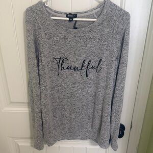 Buffalo David Bitton Heather Gray 'Thankful' Long Sleeve Top